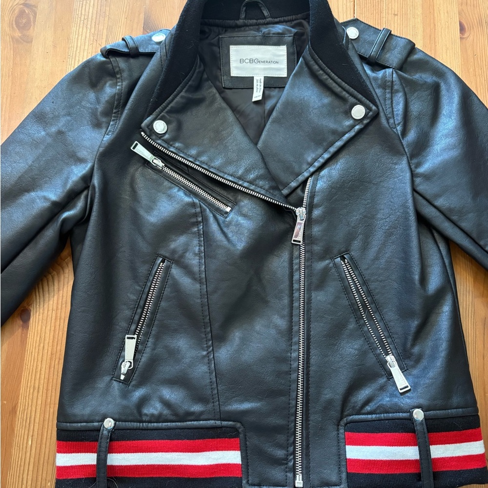 NWOT BCBGeneration Black faux-leather Jacket